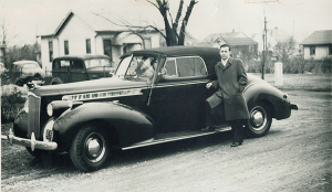 My father & his 1940 Packard